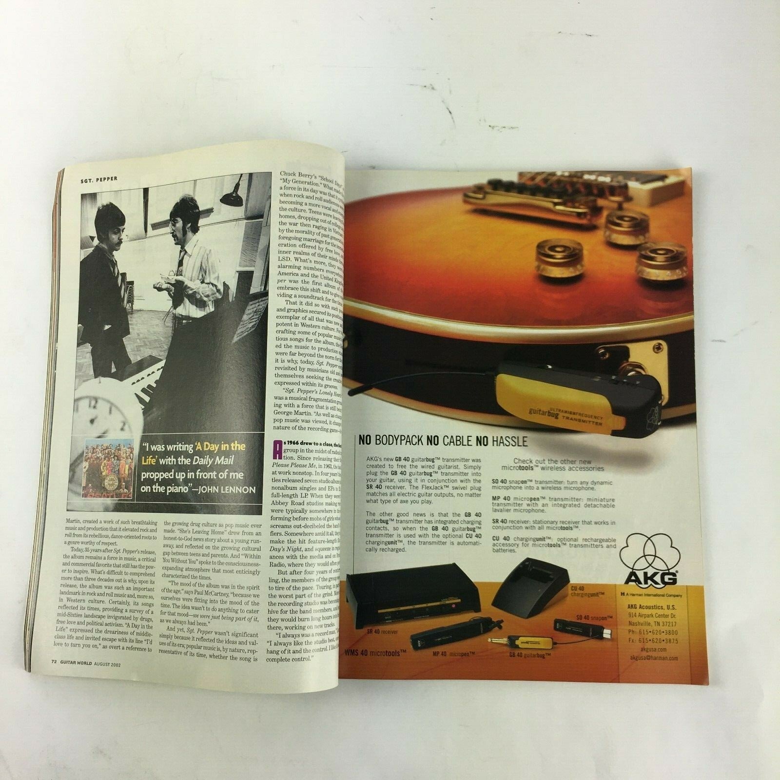August 2002 Guitar World Magazine Red Hot Chili Peppers The Hives Joe Satriani