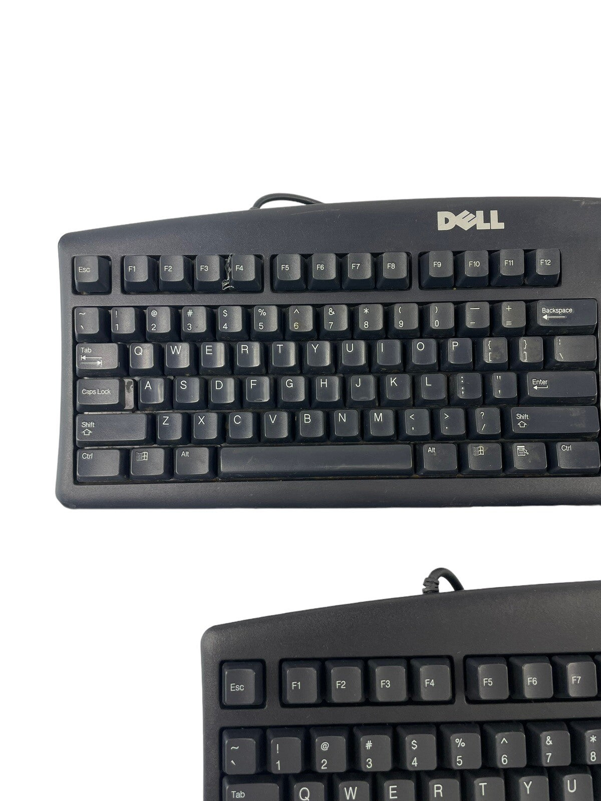 Lot of 2 DELL PS/2 US 104-Key PC Windows Desktop Keyboard Black RT7D20 SK-8110