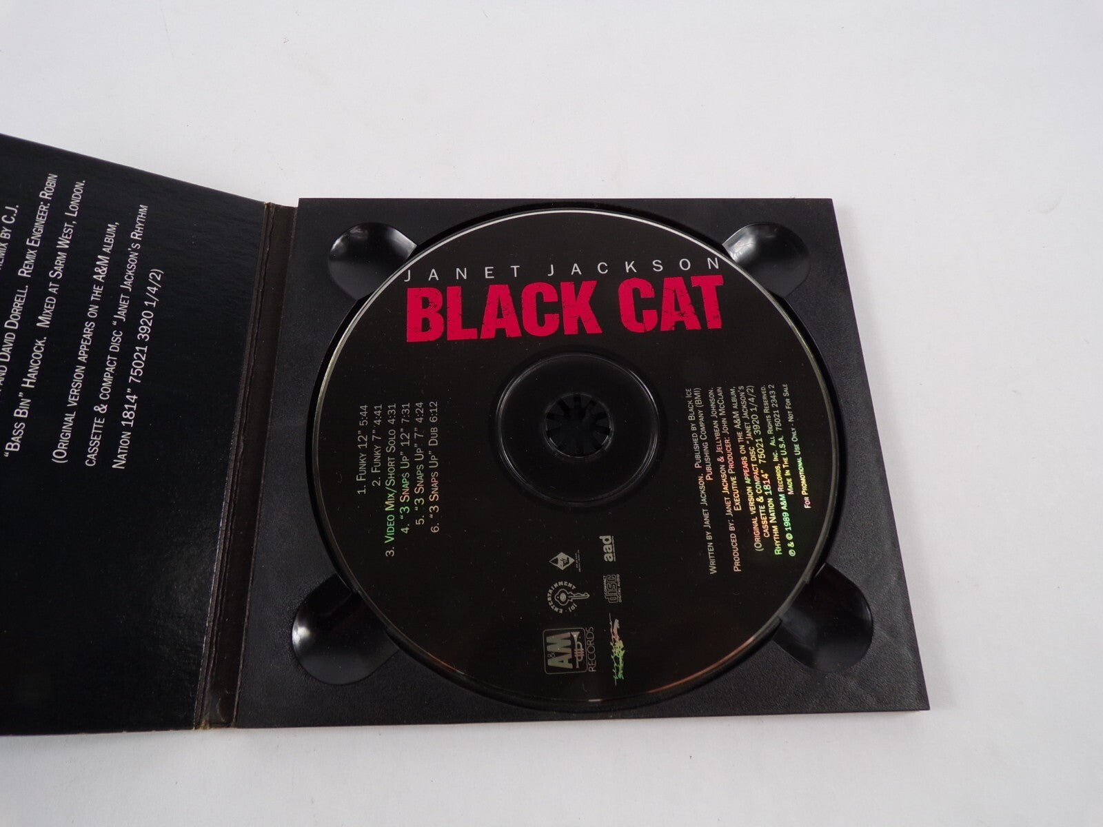Janet Jackson Black Cat Funkt 12'' Funky 7'' Video Mix Short Solo 3 Snaps CD#45
