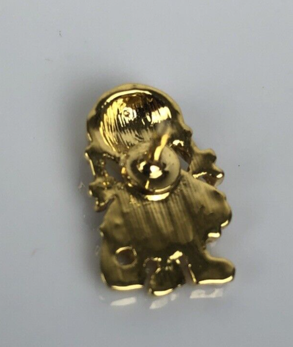 Pig Tail Purse Girl Lapel Pin Tie Tack Heart Dress Daughter Love Extremely RARE