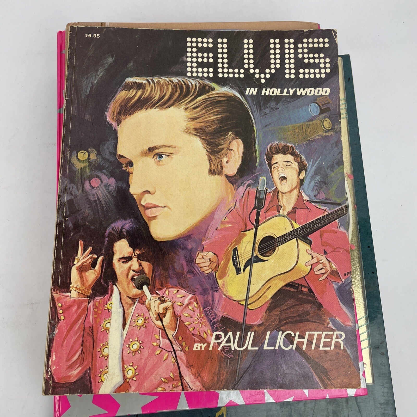 7 x ELVIS PRESLEY BOOK LOT Hollywood, All American, Album, Stars, World, Tribute