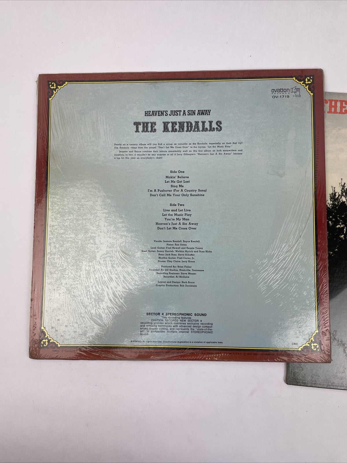 2 x The Kendalls LP Vinyl Records Heart of the Matter, Heaven's Just a Sin Away
