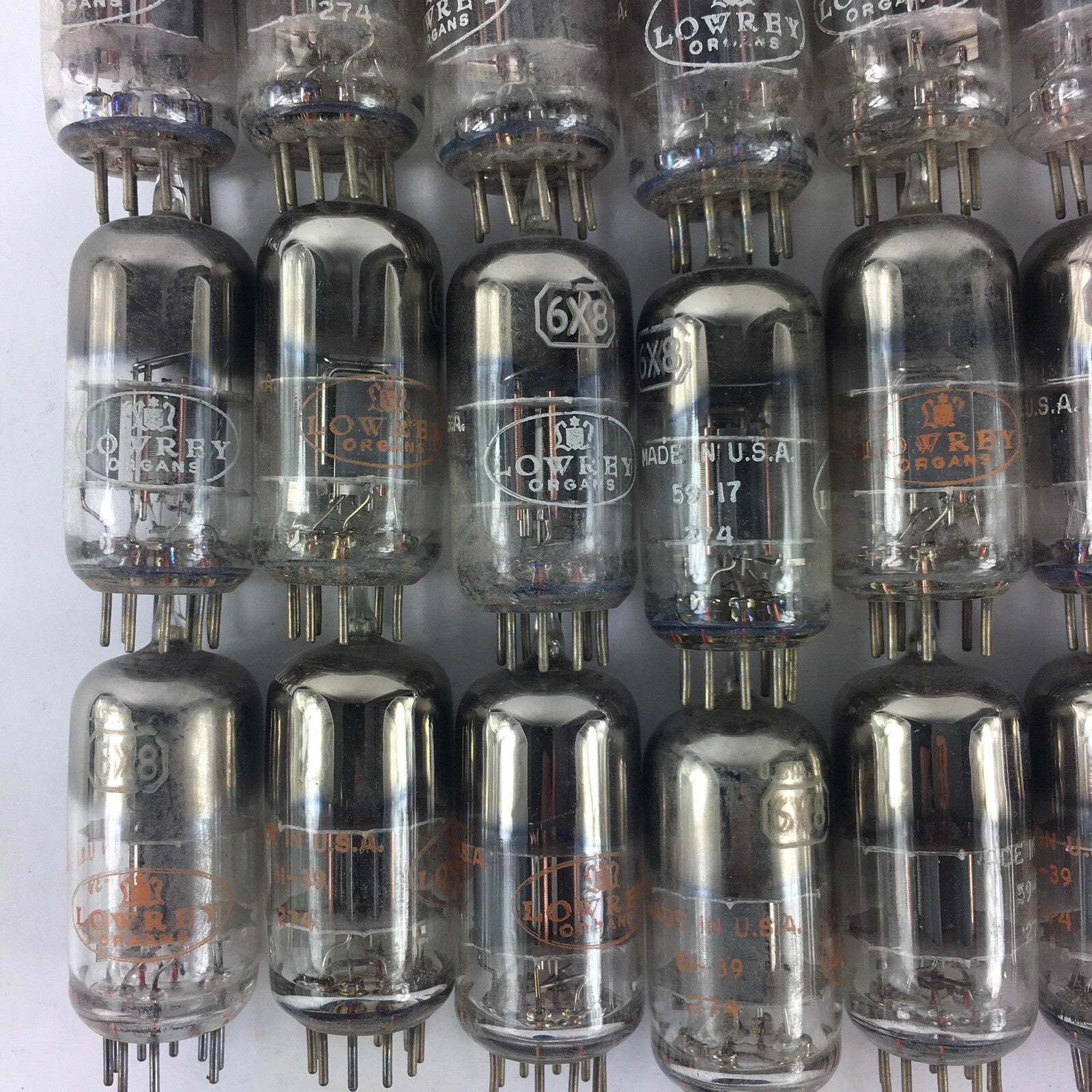 Lot of 40: Lowery Vacuum Tubes 6X8 Used Not Tested 
