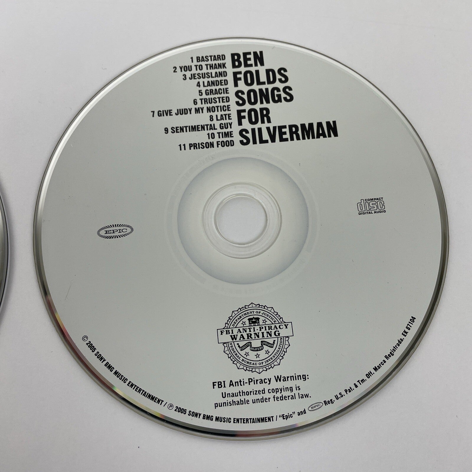 2 x Ben Folds Digital Audio CD - Songs For Silverman, 2005 + LIVE, 2002 Sony
