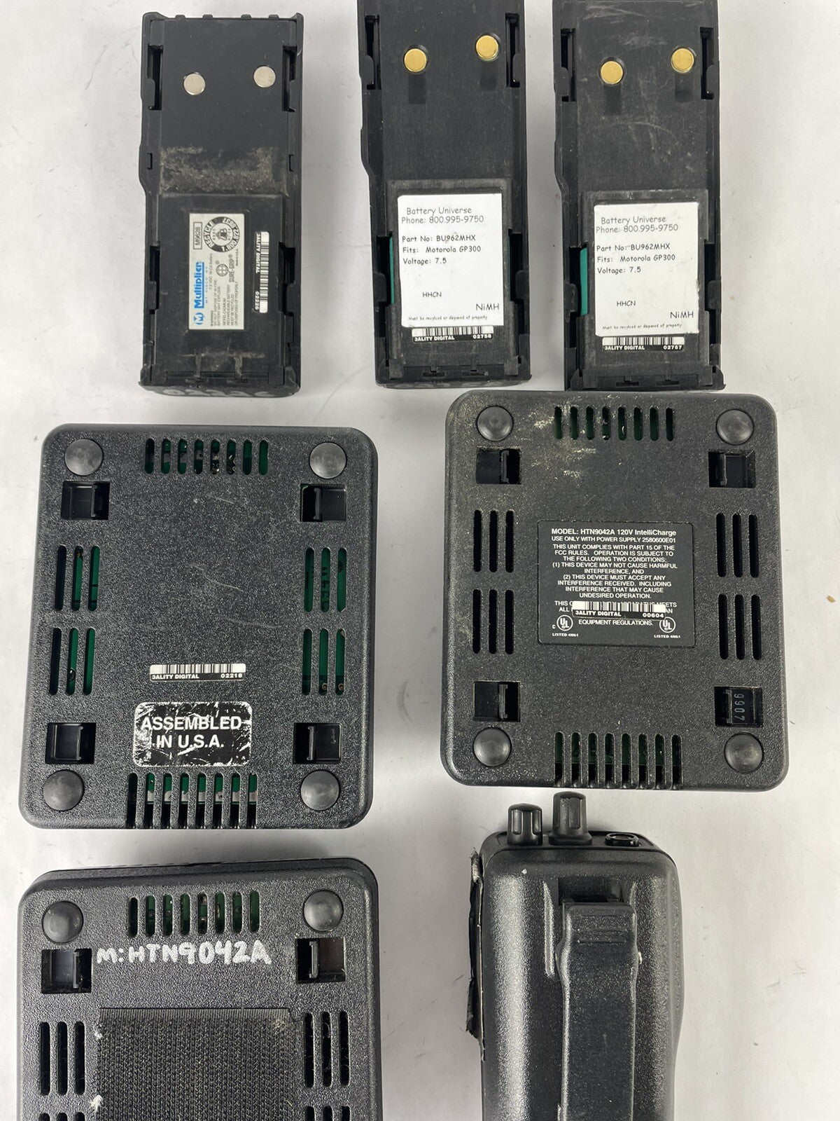 LOT OF 7 MOTOROLA PORTABLE RADIO'S GP350 HTN9042A  - VHF UHF - UNTESTED/AS IS