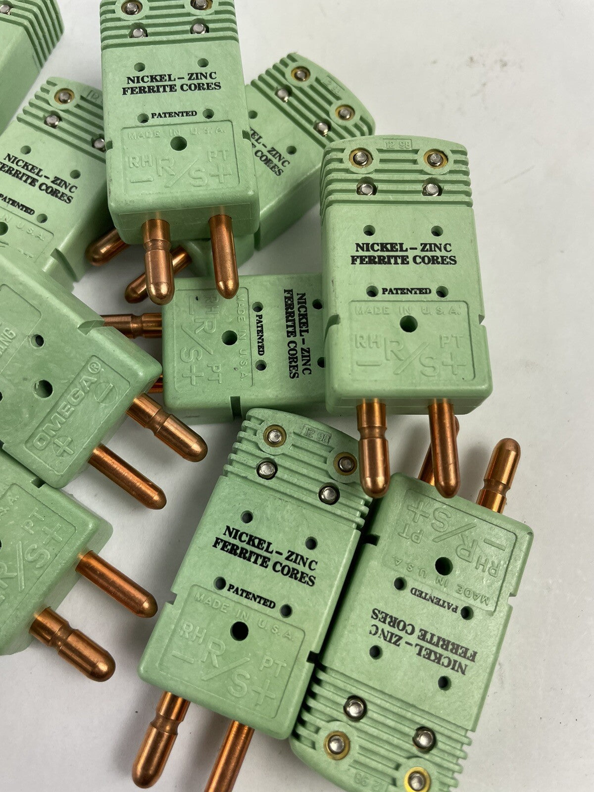 Lot of 11: Omega Male Nickel-Zinc Ferrite Core R/S Thermocouple Connector