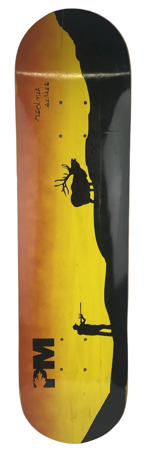 Vintage PM Skateboards CANADA Skateboard Deck * RedneckSeries * 8" x 31.25"
