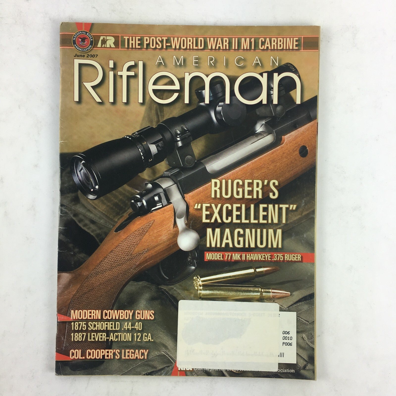 June 2007 American Rifleman Magazine Ruger's Excellent Magnum .44-40 .375 Ruger