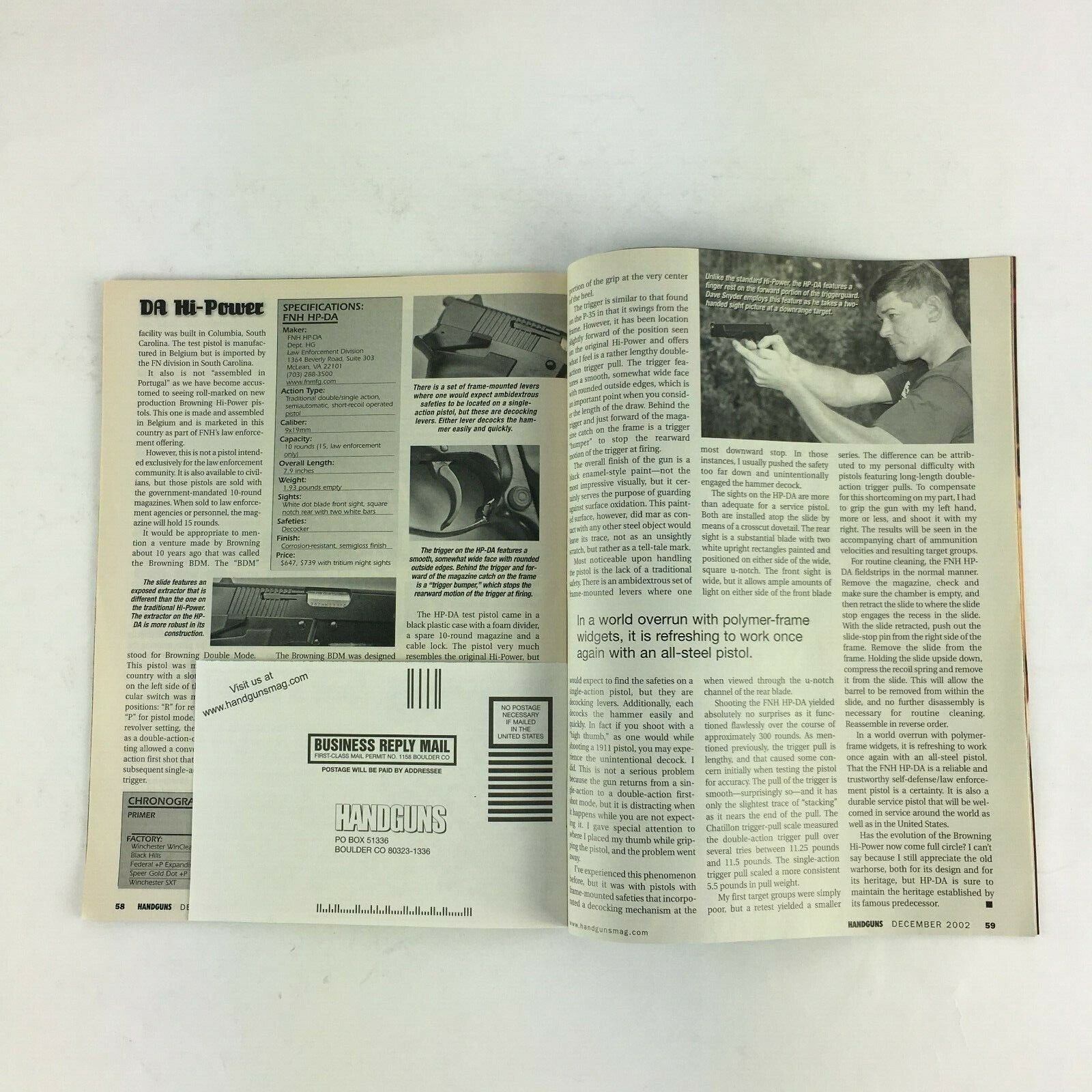 December 2003 Guns & Ammo Handguns Magazine Kahr's New Tactical 9 Hammer-Down.38