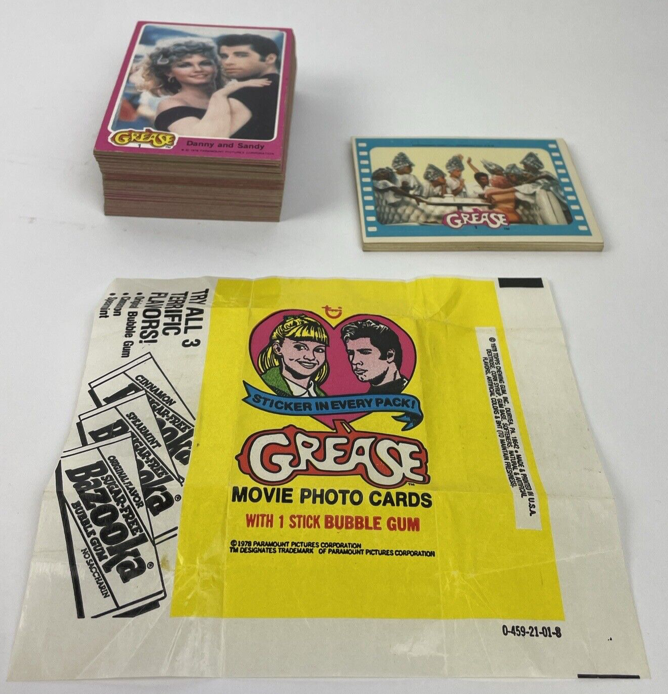 1978 Topps GREASE Movie Series 1 Trading Card Complete Set 1-66 w 11 Stickers