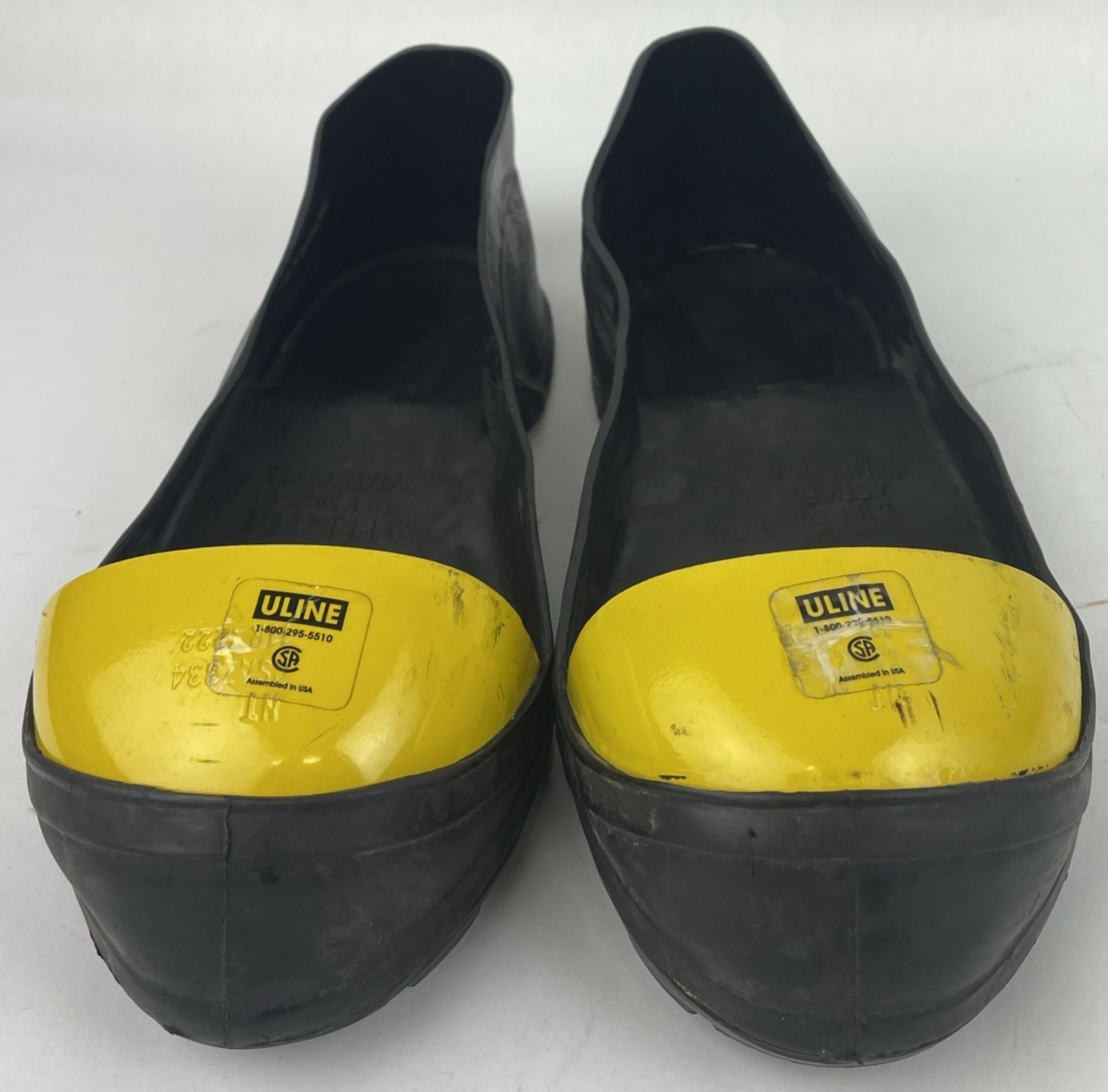 Wilkuro Overshoe Black Yellow Molded Rubber Steel Toe Safety Cap M Men 8-9