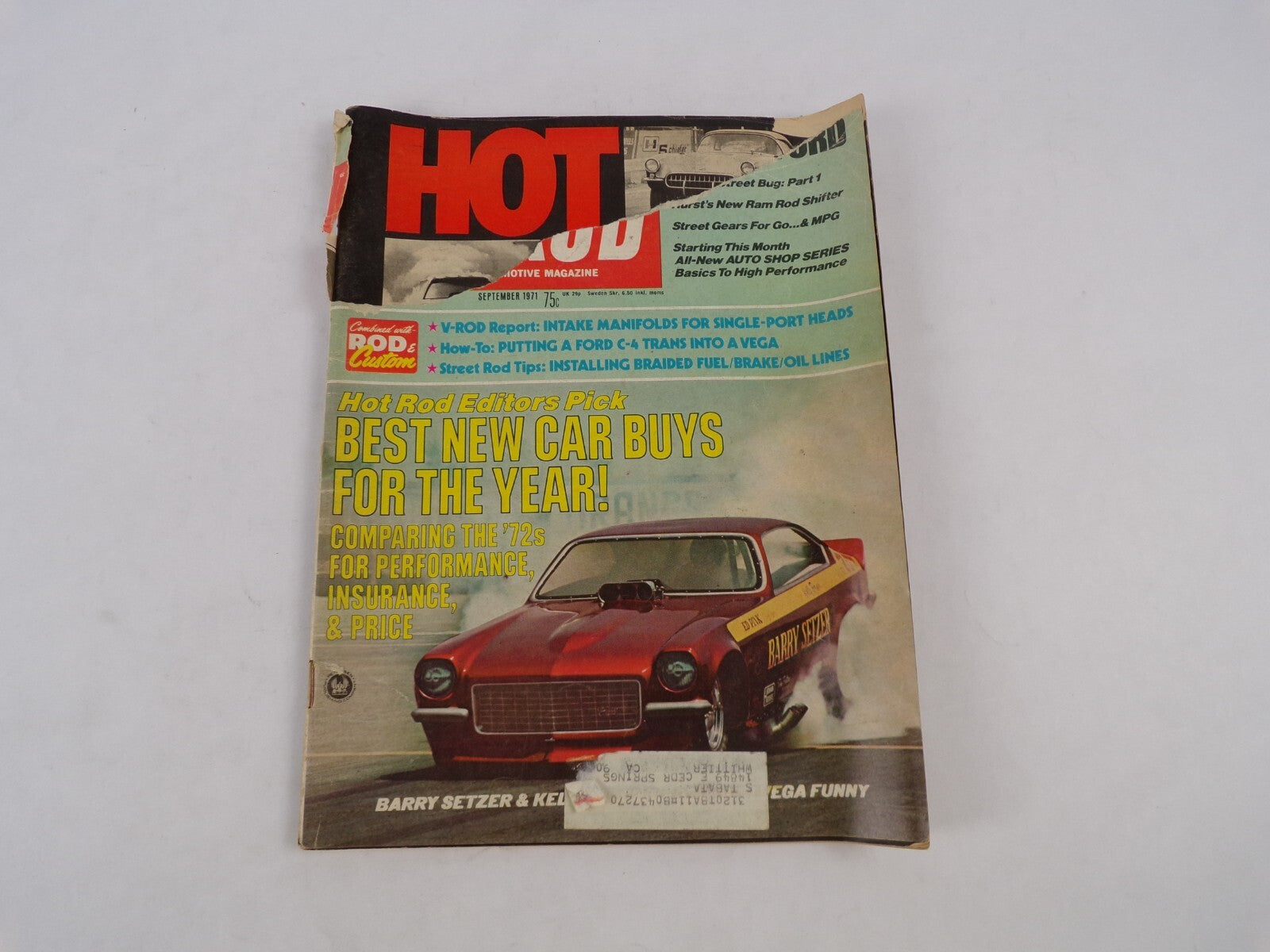 September 1971 Hot Rod Magazine Best New Car Buys For The Year! Hot Rod Editors