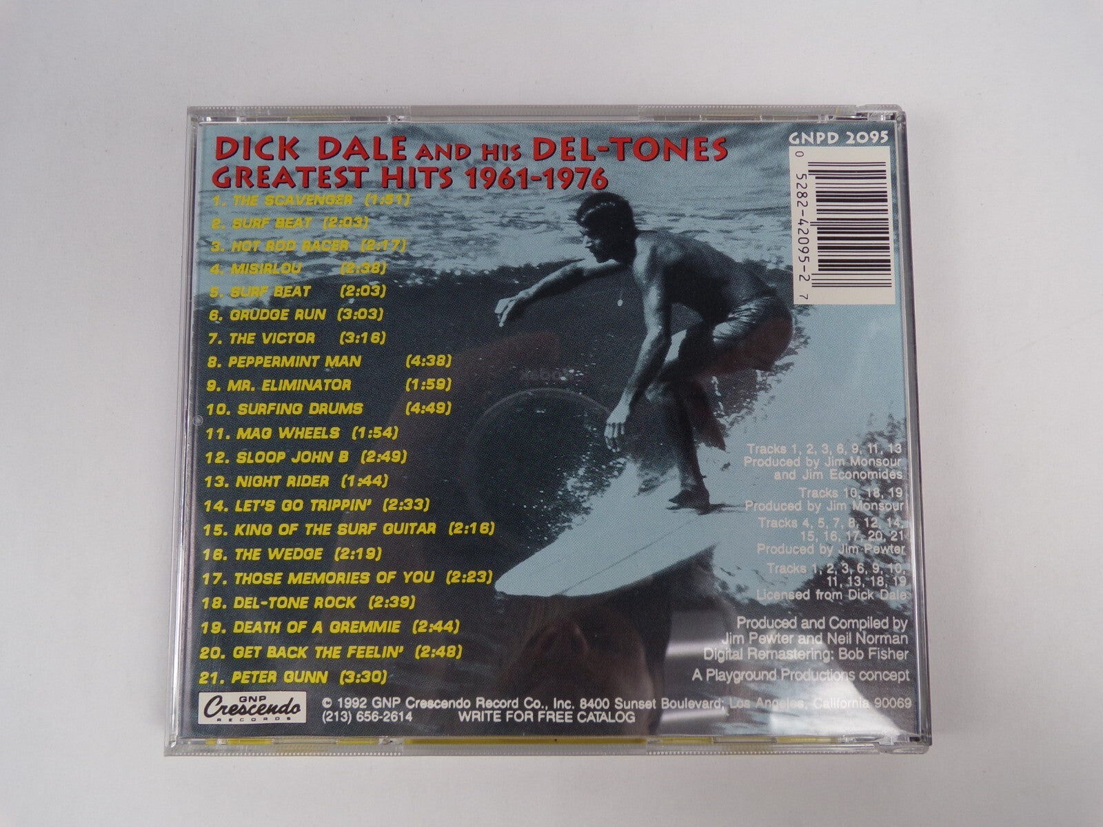 Dick Dale and his Del Tones Greatest Hits 1961 1976 Death of A Gremmie CD #13