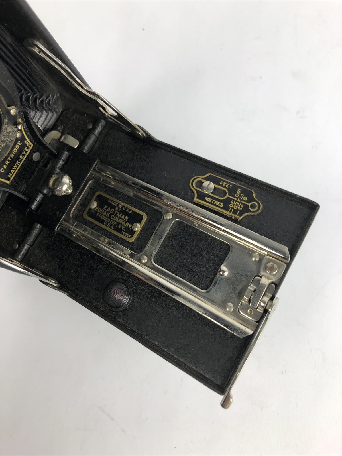 Eastman Kodak Hawk Eye Shutter Model B NO. 2A Folding Vintage Camera & Case 1914