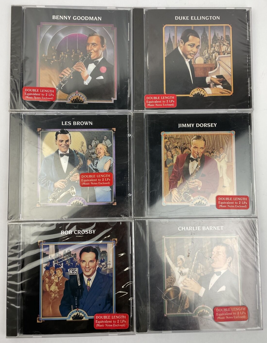 Lot of 6 x Time-Life Big Bands Sealed Hype Stickers Crosby Brown Dorsey CD #72