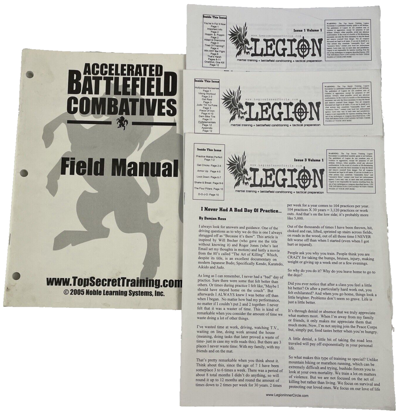 A.B.C. - Accelerated Battlefield Combative's Field Manual Paperback Book + More