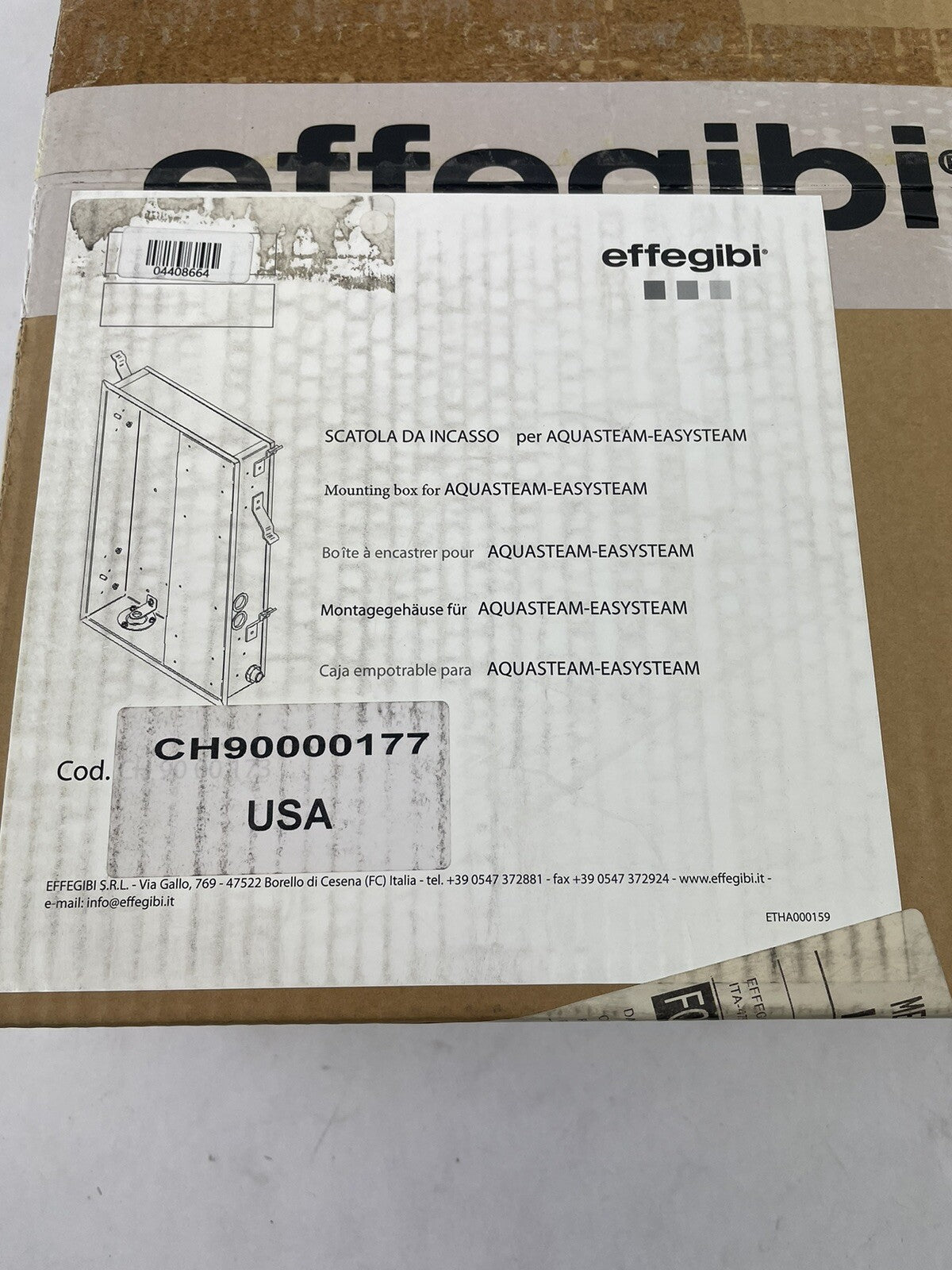 Effe CH90000177 Counterbox easysteam aquasteam
