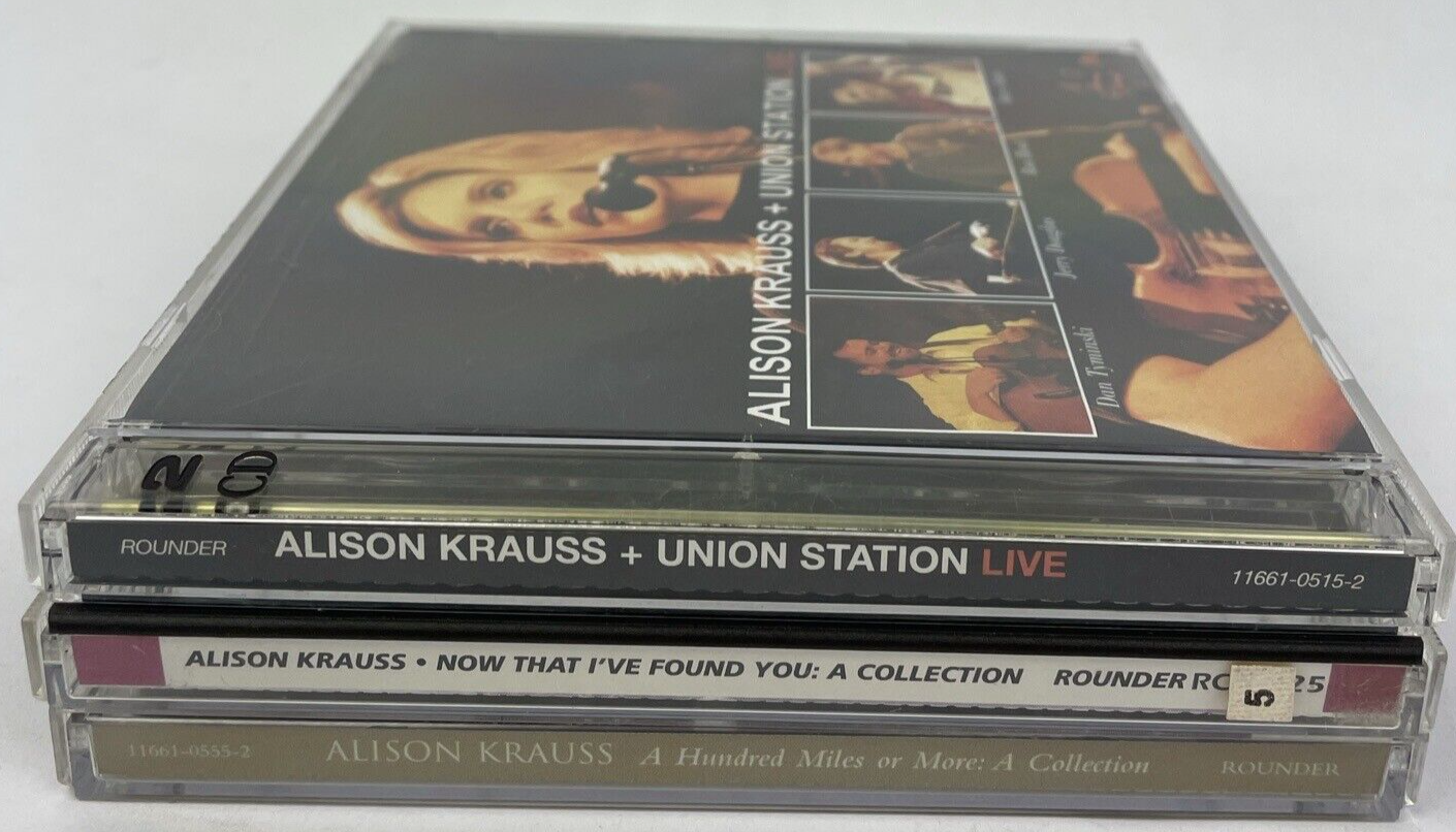 3 x ALISON KRAUSS  CD Lot -  Union Station - ‘LIVE’  = 100 Miles or More + NTIFY