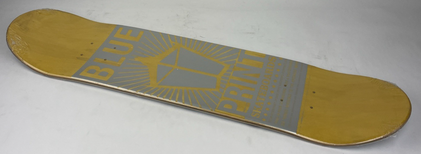 Blueprint Skateboards White Rain or Shine Umbrella Skateboard Deck 7.6" x 31"
