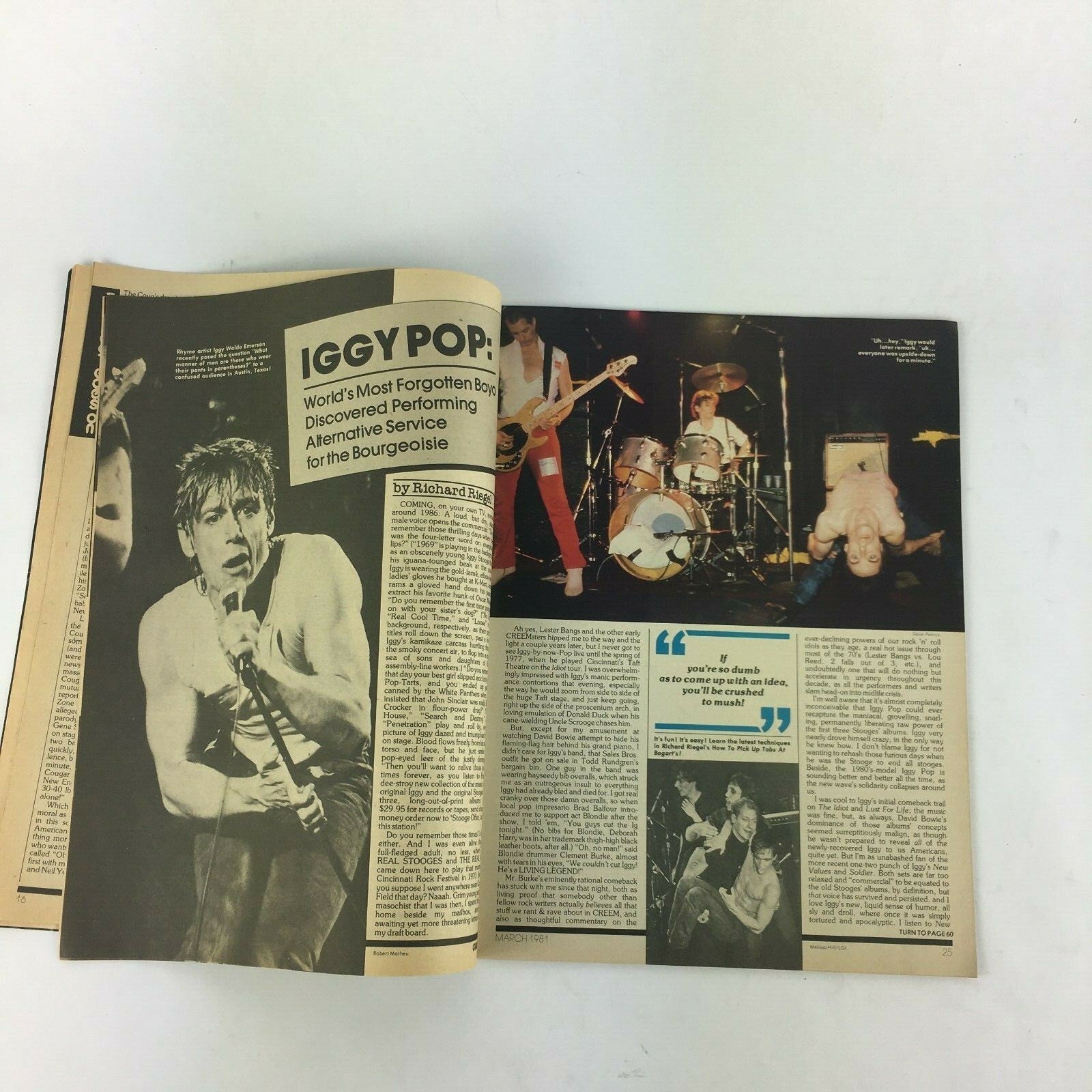 March 1981 Creem Music Magazine The Winners! David Burne Captain Beefheart
