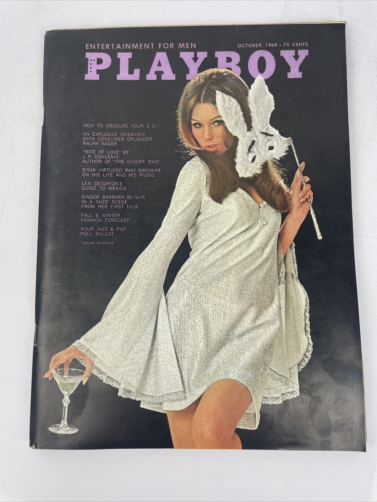 Playboy Magazine, October 1968 With Majken Kruse Centerfold Included VGC