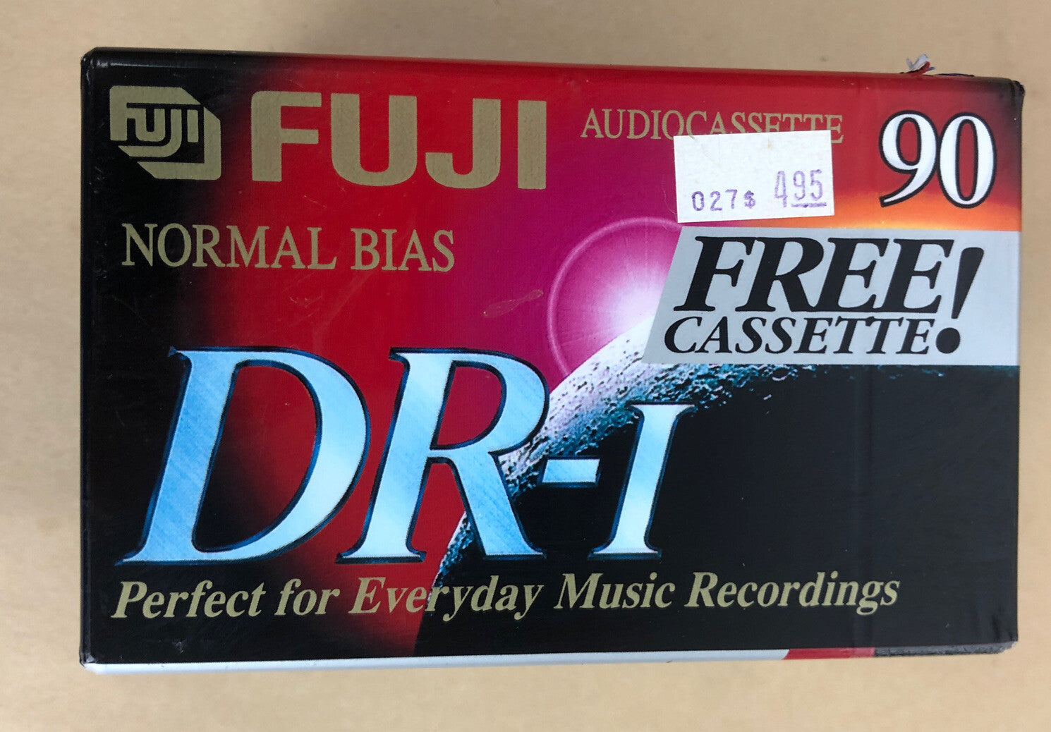FUJI DR-I 90 Minute Blank Audio Cassette Brick 6 Tapes With Extraslim Cases New