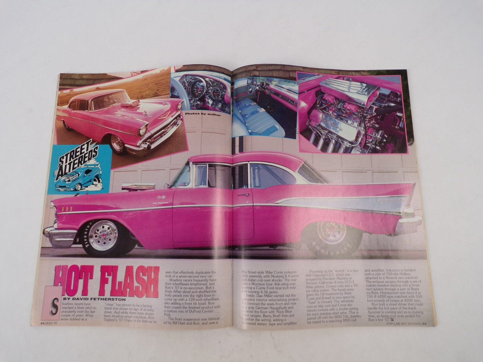 July 1992 Hot Rodding Magazine The All-New World's Fastest'57 Chevy Stroker Sma