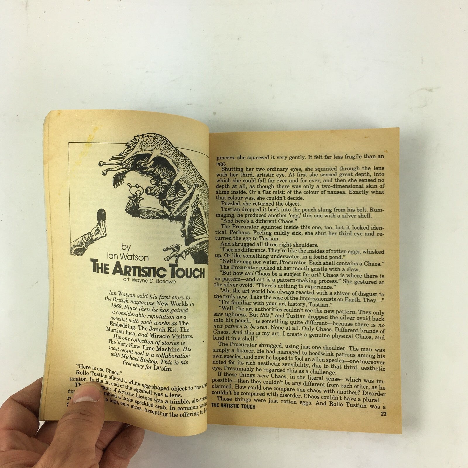 Oct 1981 Isaac Asimov's ScienceFiction Magazine The Artistic Touch by IanWatson