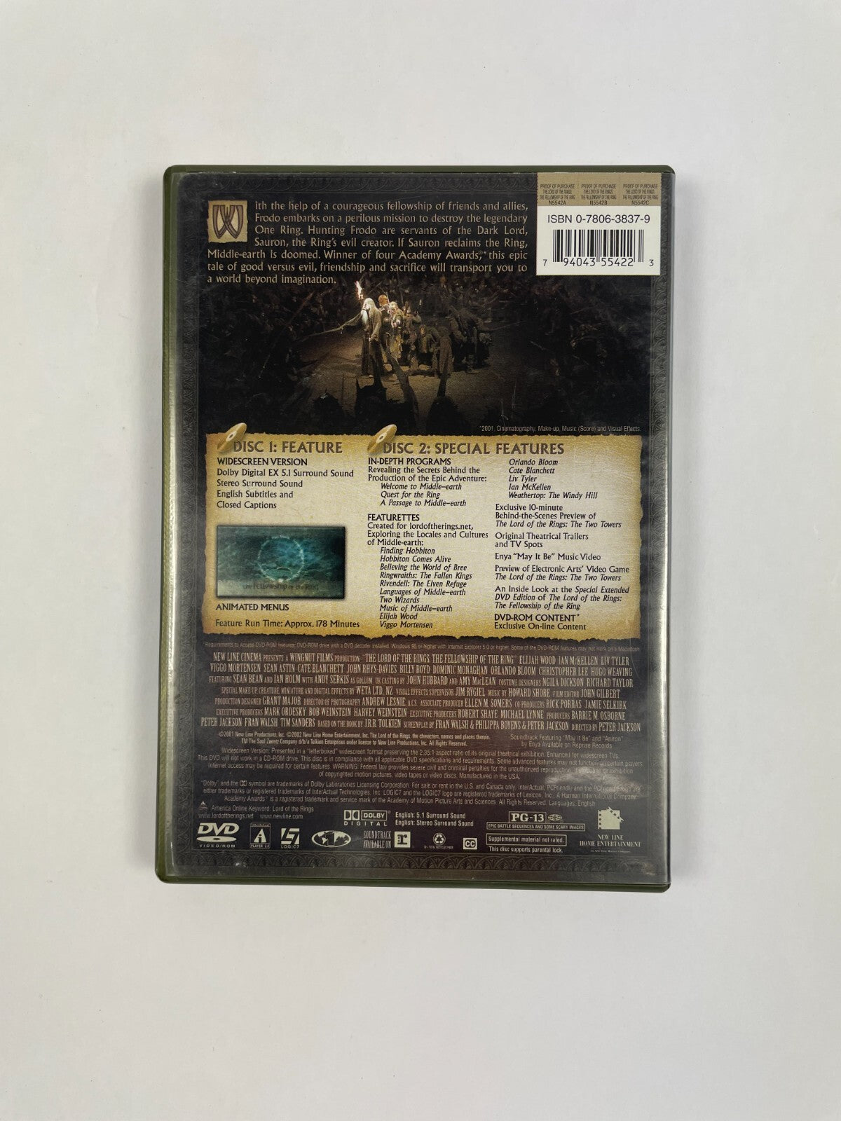 The Lord Of The Rings The Fellowship Of The Ring Real Magic Robert DVD Movie