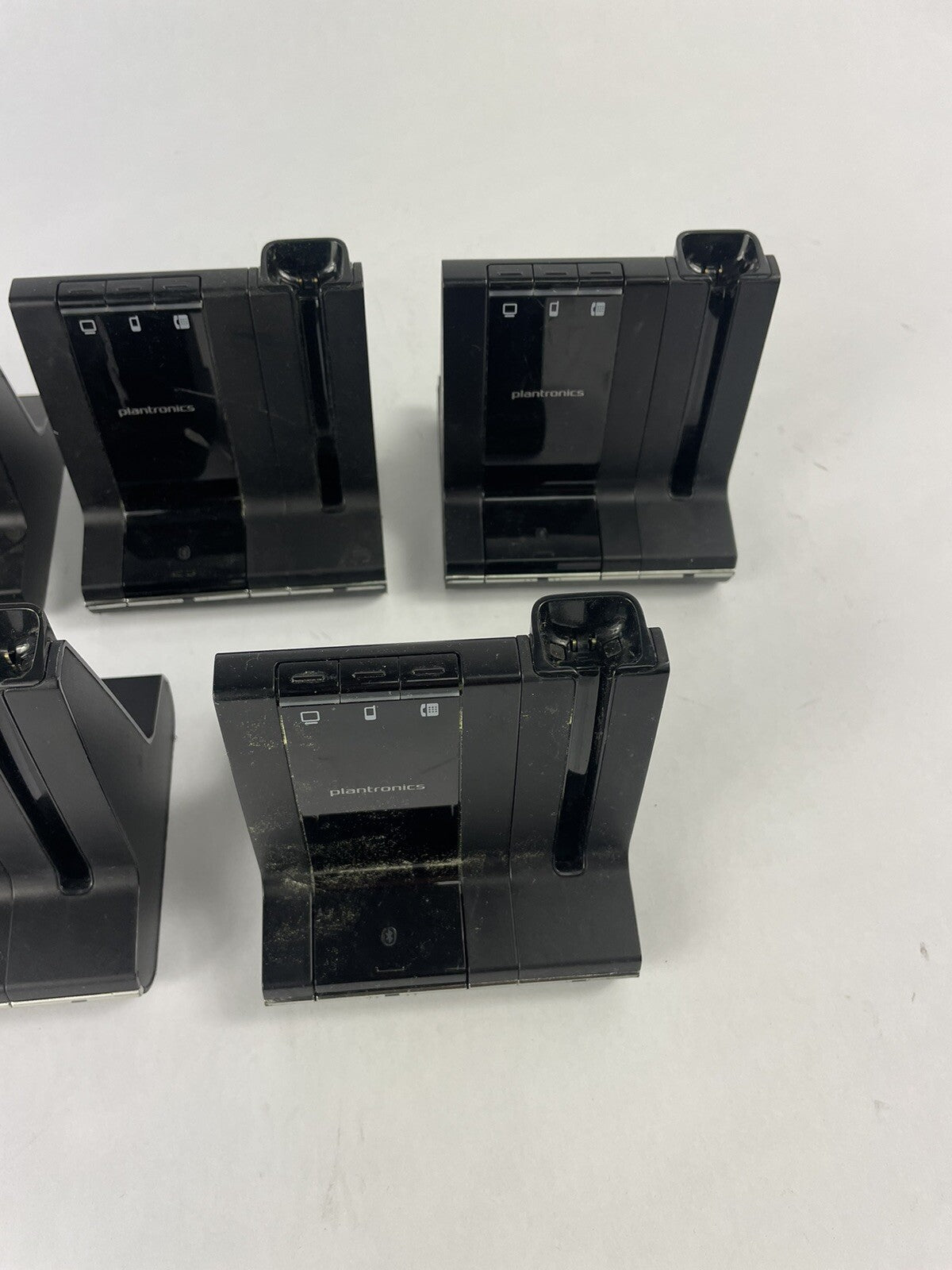 Lot of (5) Plantronics W02 Wireless Headset System Charging Bases Only