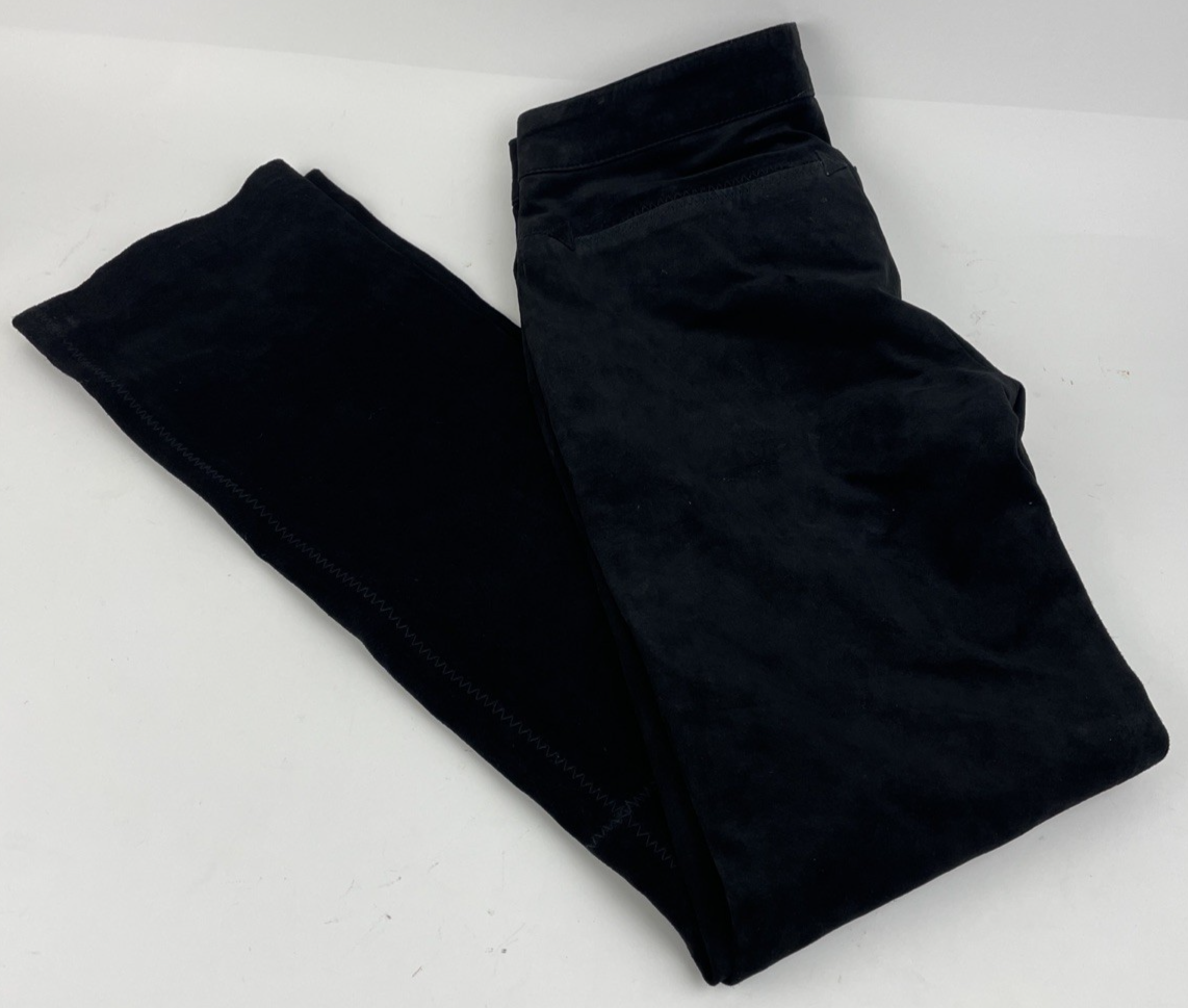 MONTOYA  Genuine Suede Leather Pants Size XS Nylon Lined Jet Black