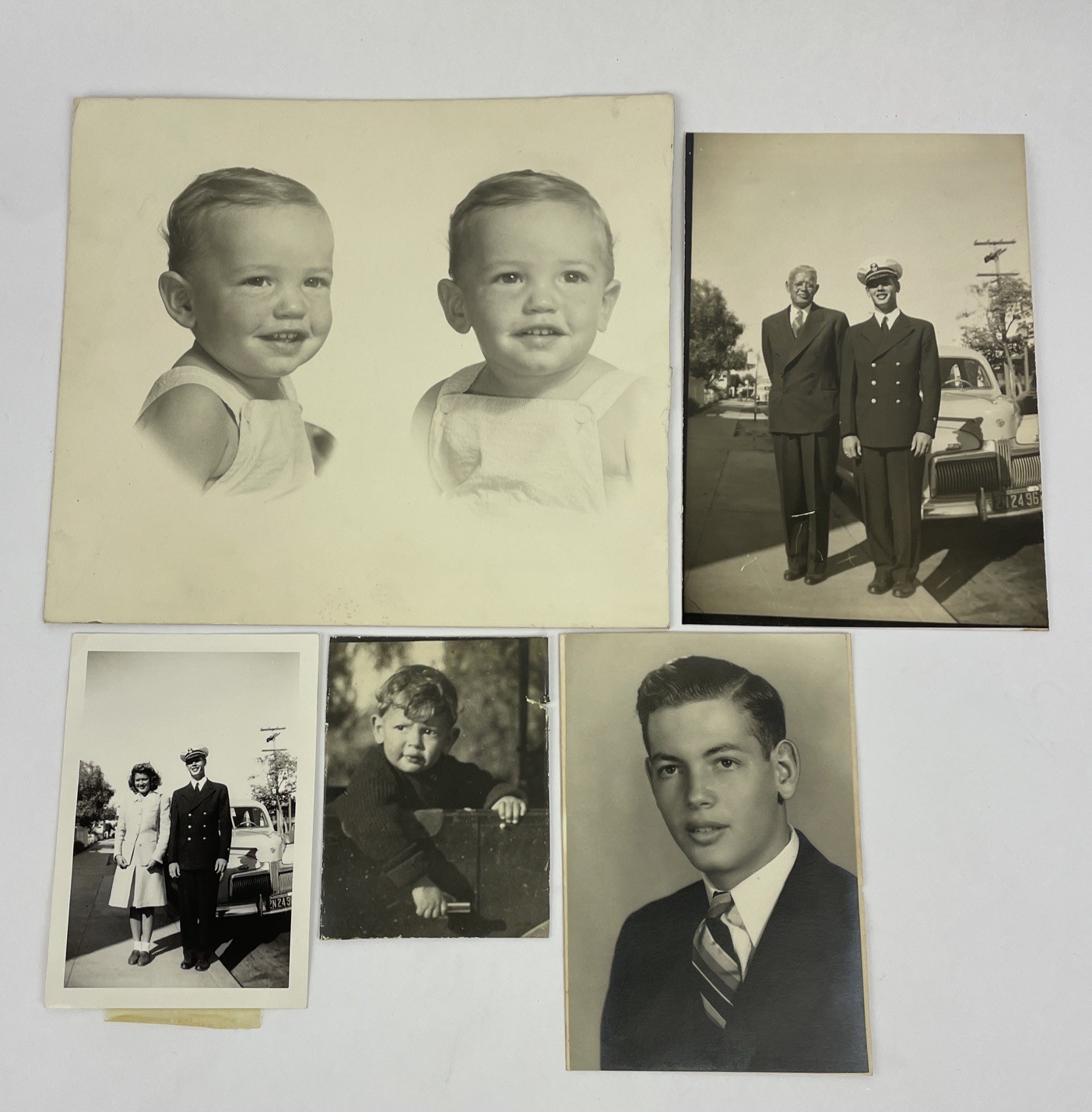 Vintage  Photos Lot of 5 American Family  1950s Photos Pictures Assorted B & W