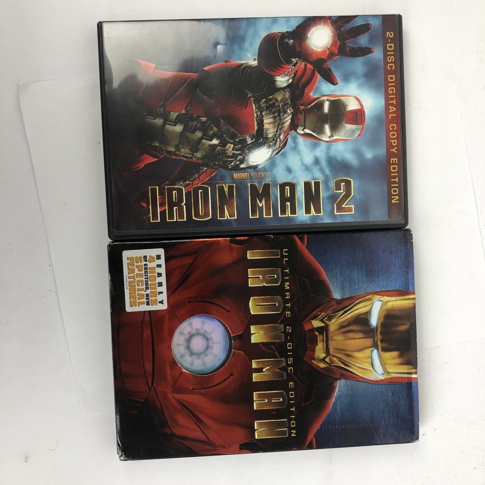 MARVEL COMICS Iron Man 1 and Iron Man 2 DVD Video Lot MINT DISCS Guaranteed