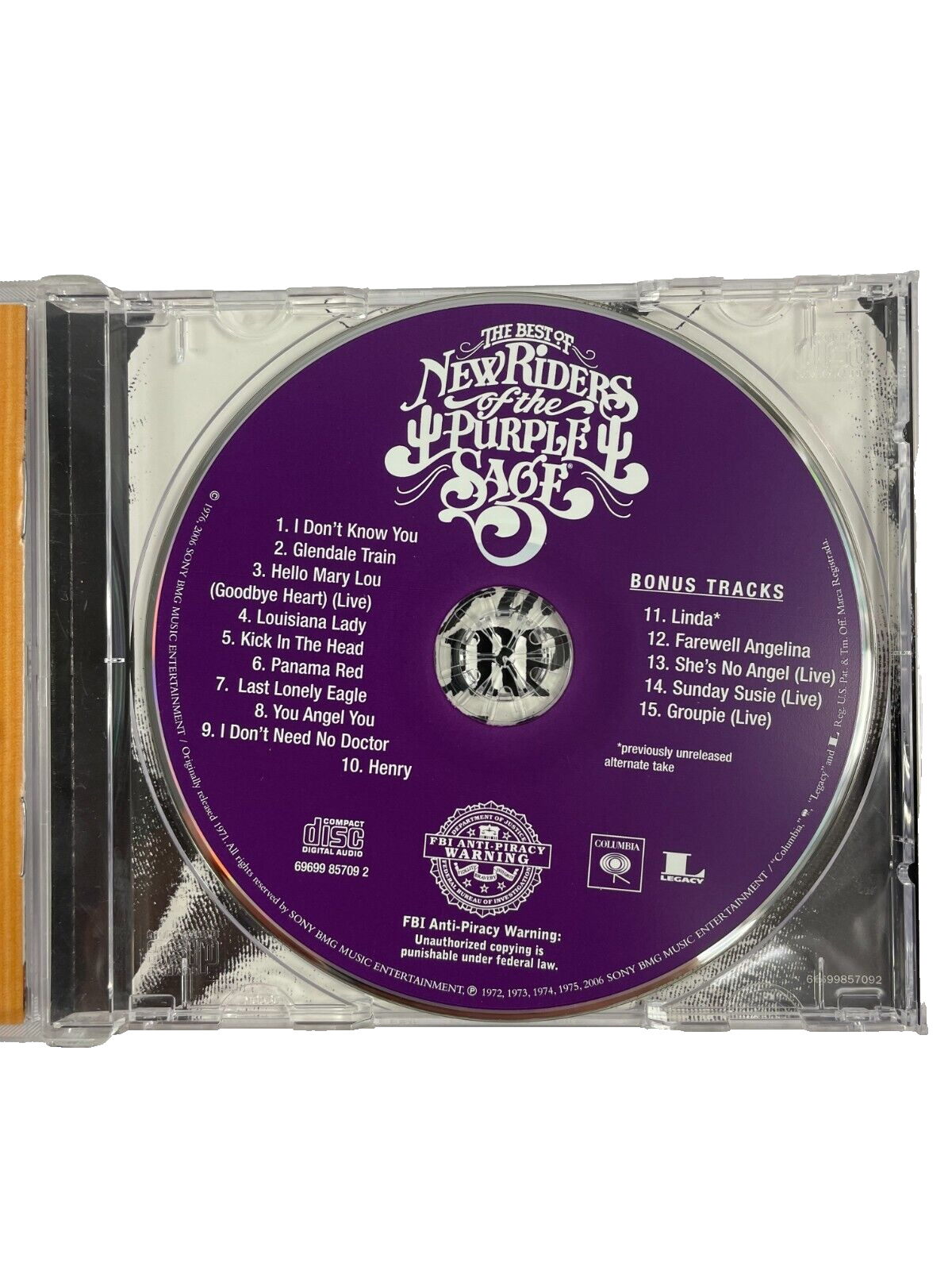 The Best Of New Riders Of The Purple Sage I Dont Know You Glendale Train #M-N-O