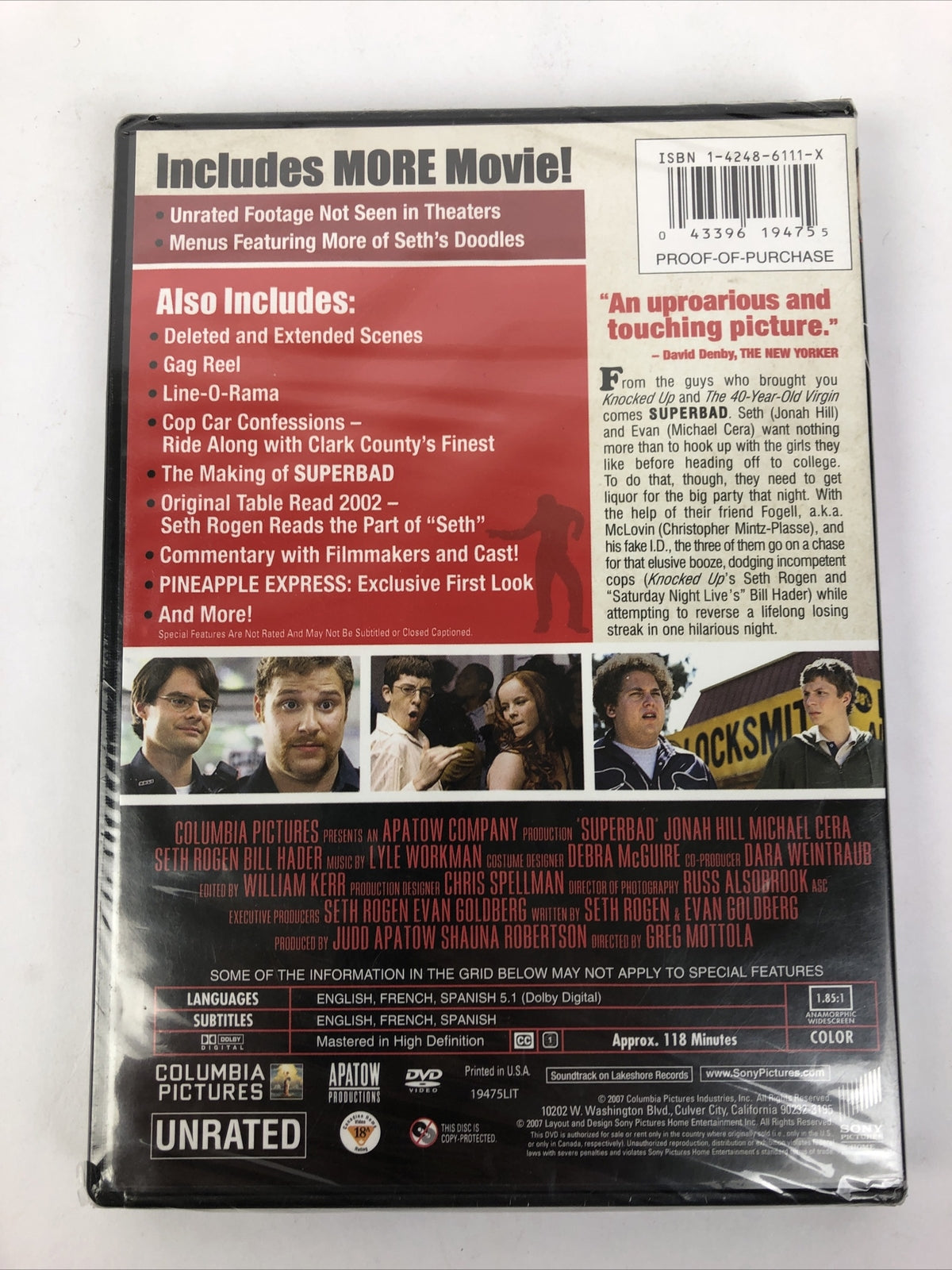 Super Bad : Unrated Extended Edition DVD Video Brand New Sealed