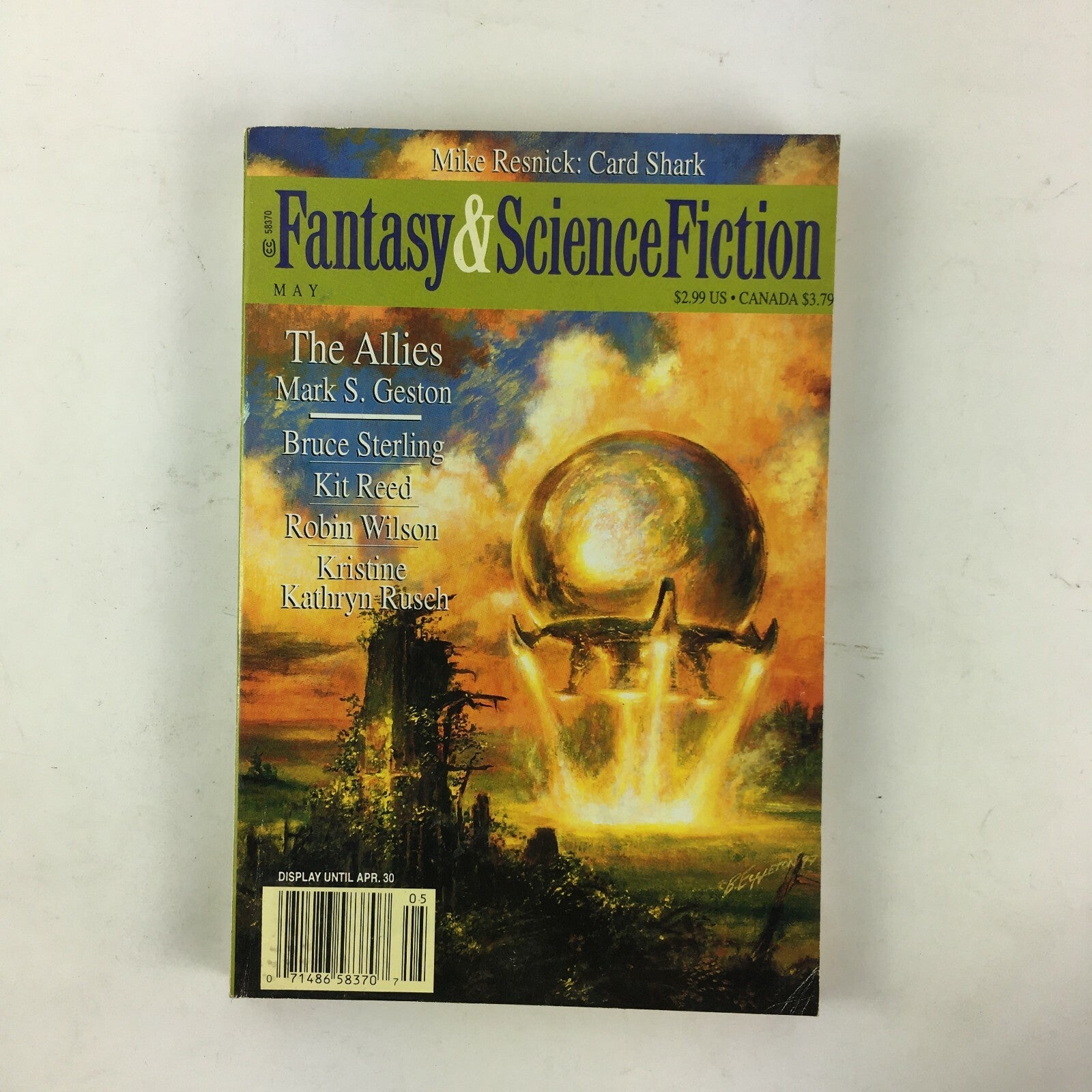 May Fantasy & Science Fiction Magazine The Allies Mark GestonBruce SterlingRobin