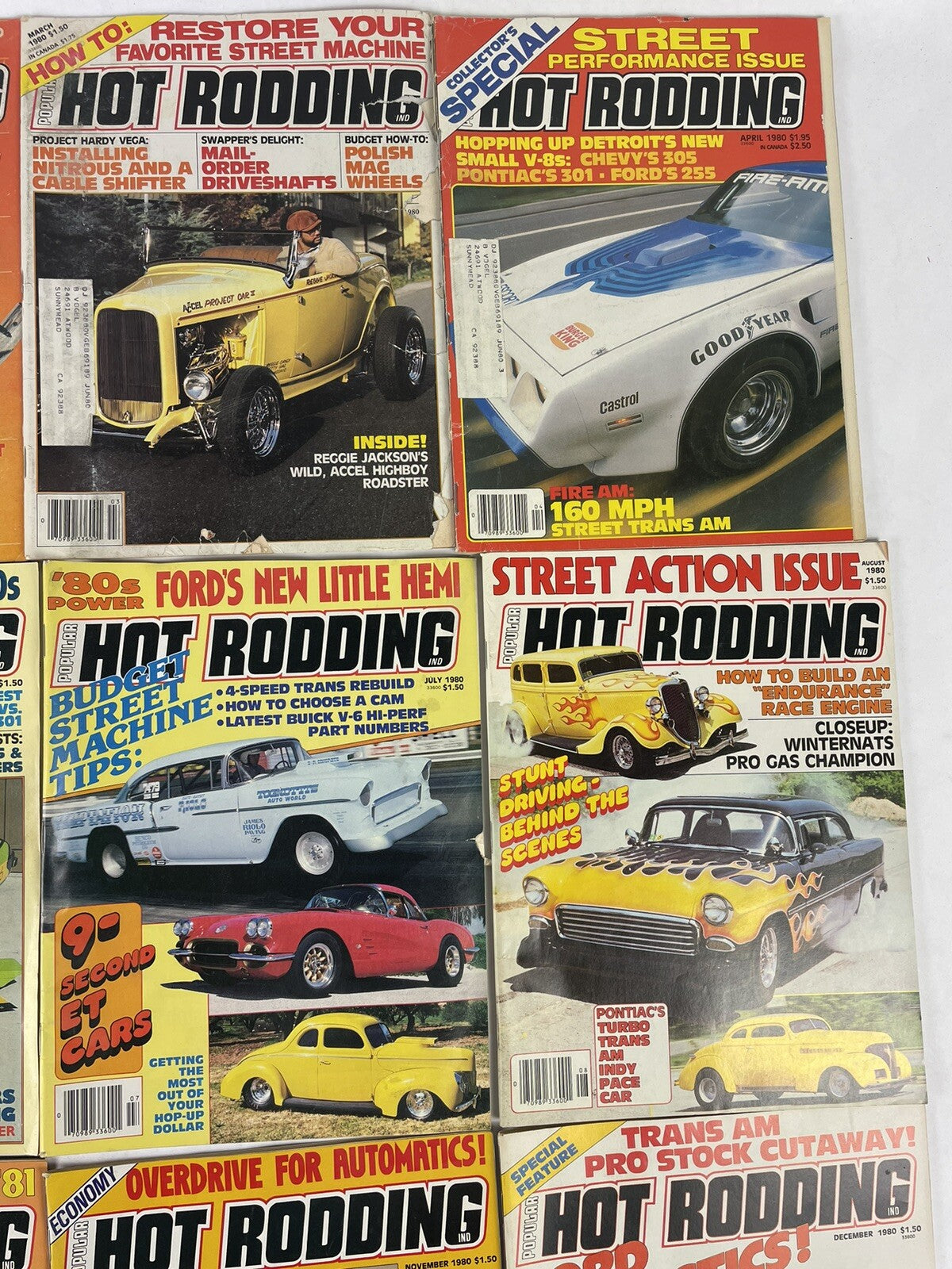 Lot of 12: Hot Rodding MAGAZINES Complete Full Set 12 issues Jan to Dec 1980