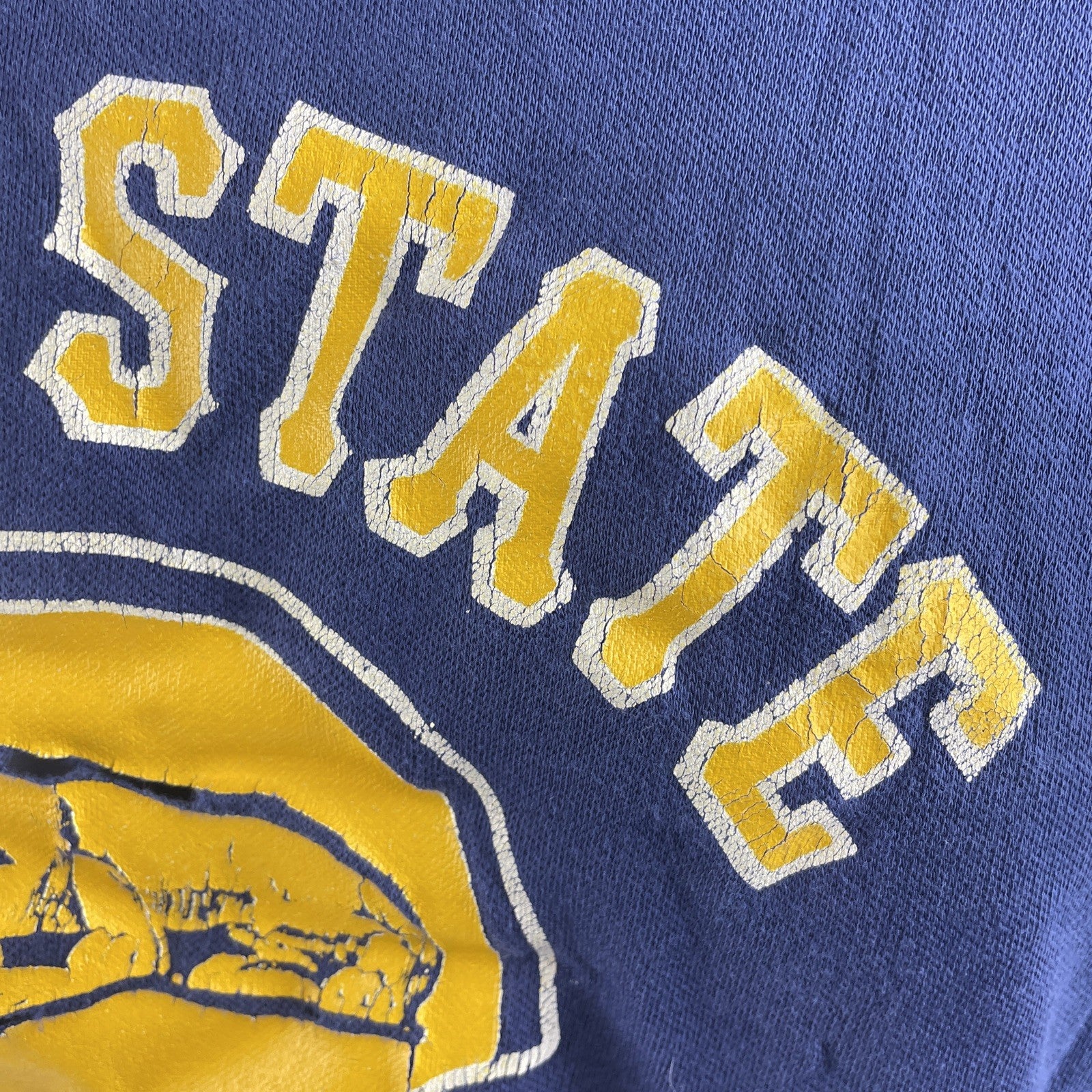 Vintage 70’s Penn State University Nittany Lions Football T Shirt Sz M Well Worn