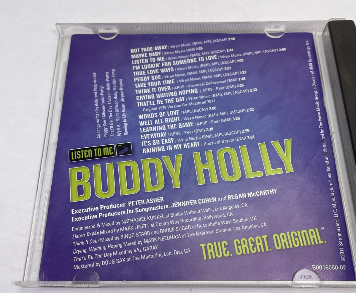 LISTEN TO ME - BUDDY HOLLY-Hits by ALL STAR ARTISTS - Stevie Nicks, Brian Wilson