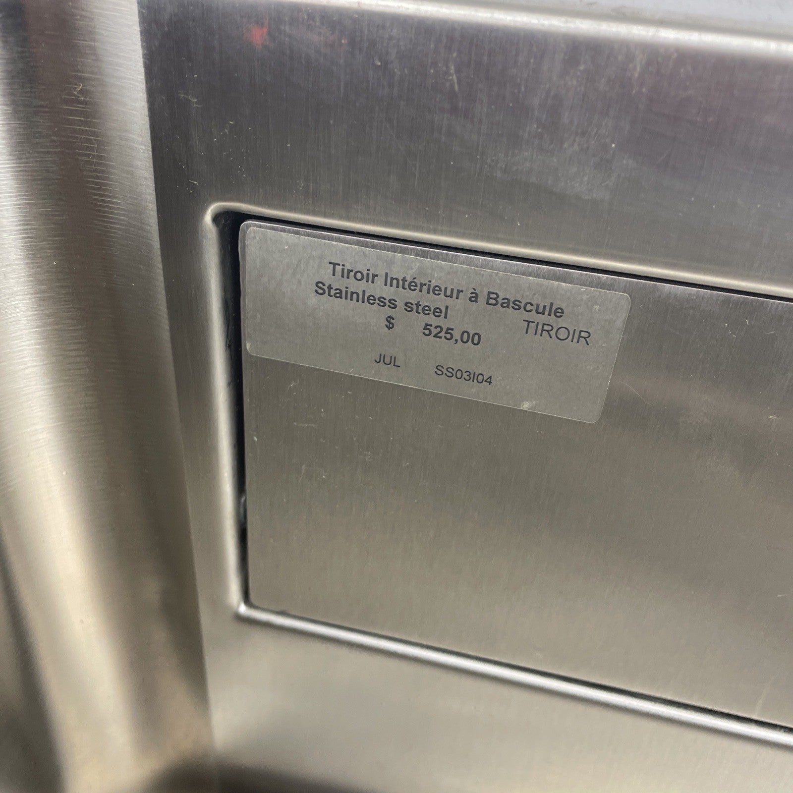 Julien Stainless steel sink w Interior Tilting Door - JUL SS03144 OD 19.5" x 20"