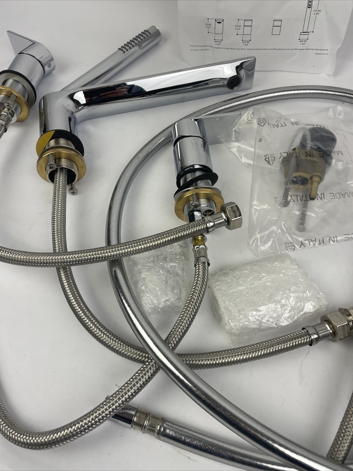 AQUABRASS alpha 92017 Deckmount Tub Filler with Handshower and 2 Mixers DEAL