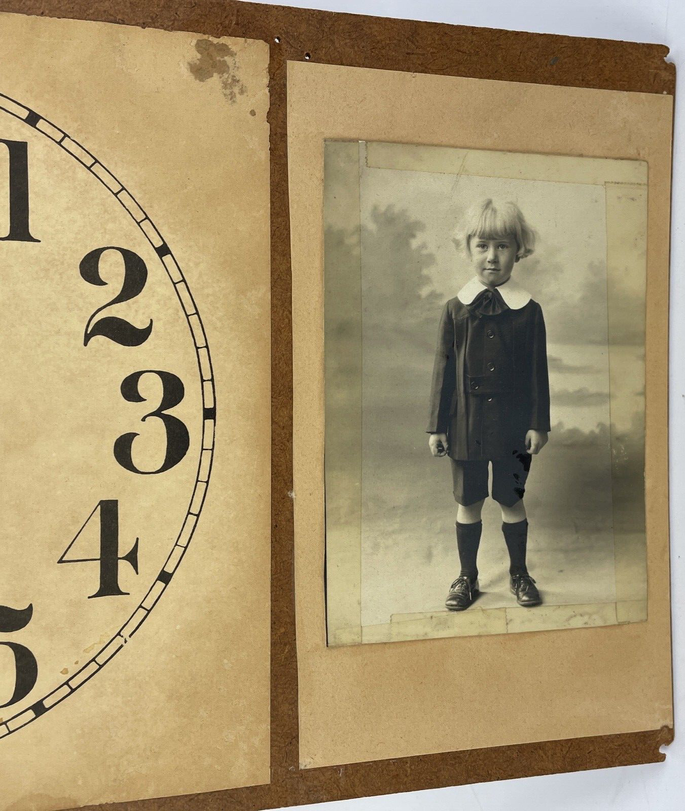 Creepy Hanging Wall Clock By WOOD WOULD Inc. Antique Children Photos 1 of 1