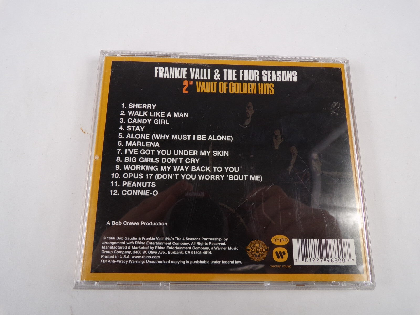 Frankie Valli & The Four Seasons 2nd Vault Of Golden Hits SherryCandy Girl CD#58