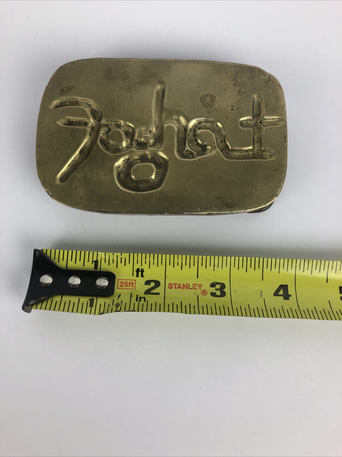 Foghat solid Brass Belt Buckle, one of a Kind American FOLK ART 