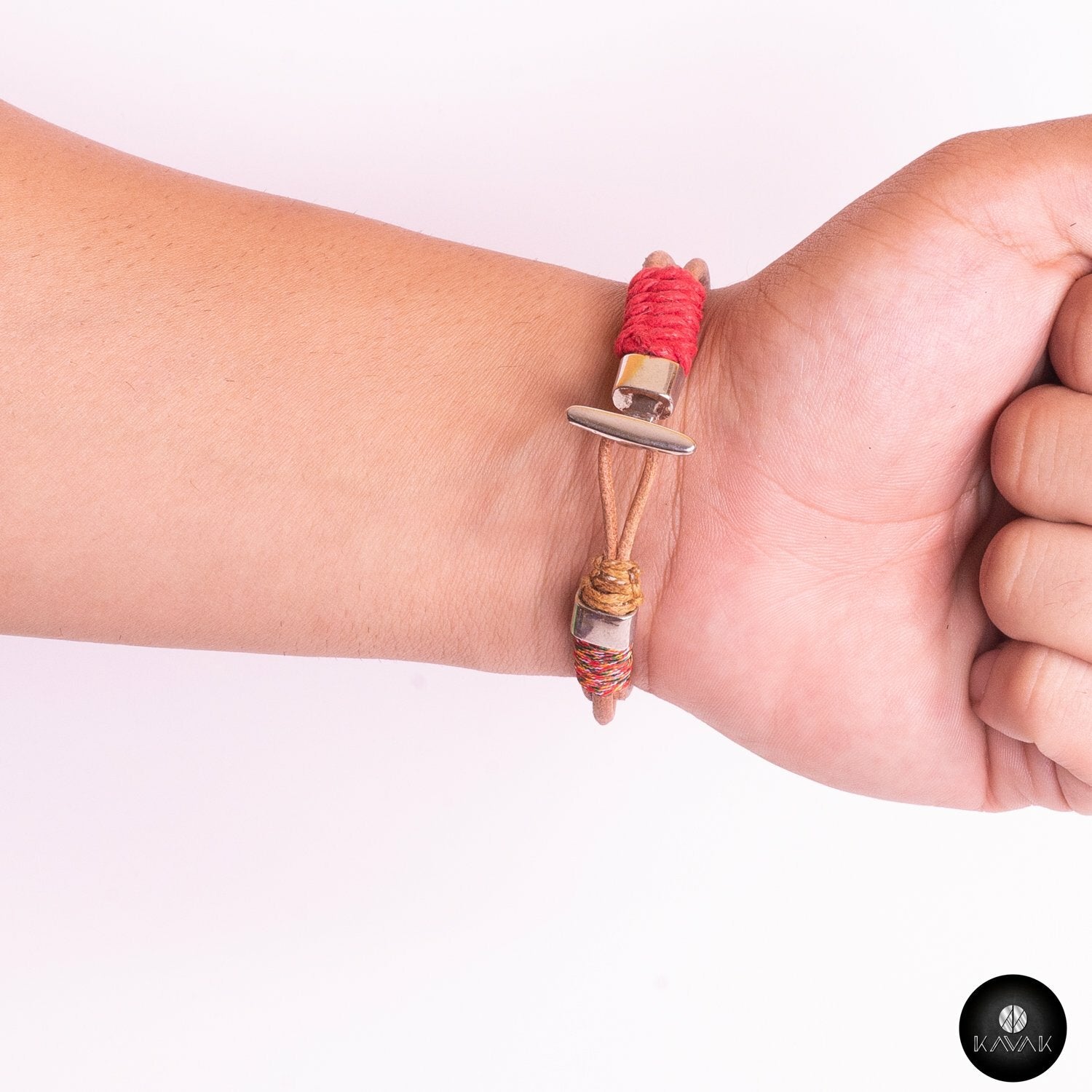 Kavak - Handmade Braided Leather Cords  Adjustable Men's Bracelet