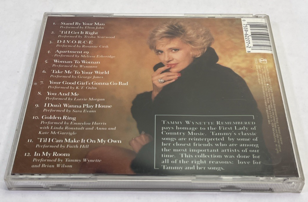 Tammy Wynette and Friends " Remembered " Digital Audio CD  1998 Elektra Records