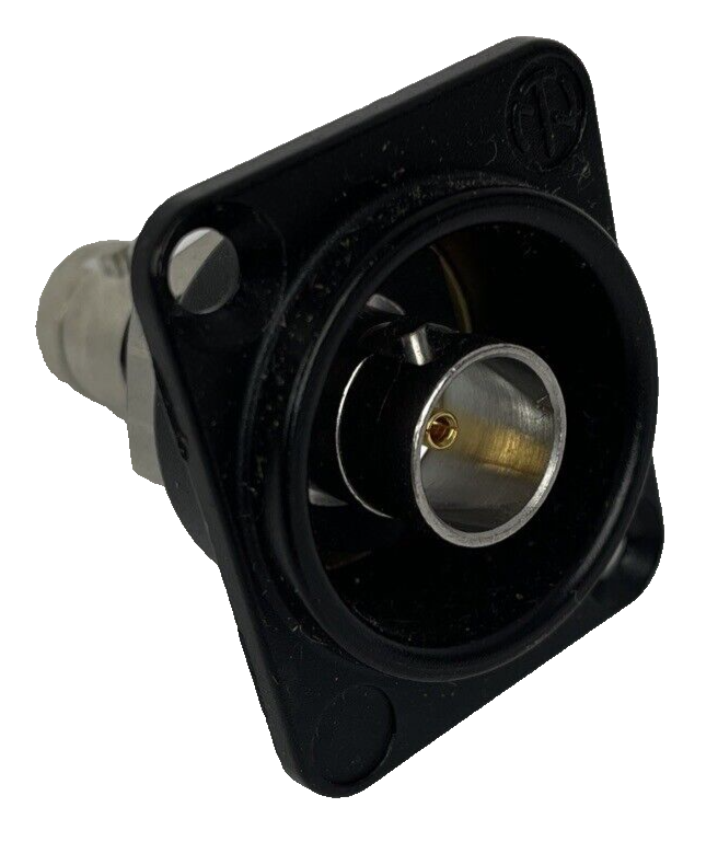 OEM Neutrik NBB75DFIB Panel D-Mount BNC - Black NOS