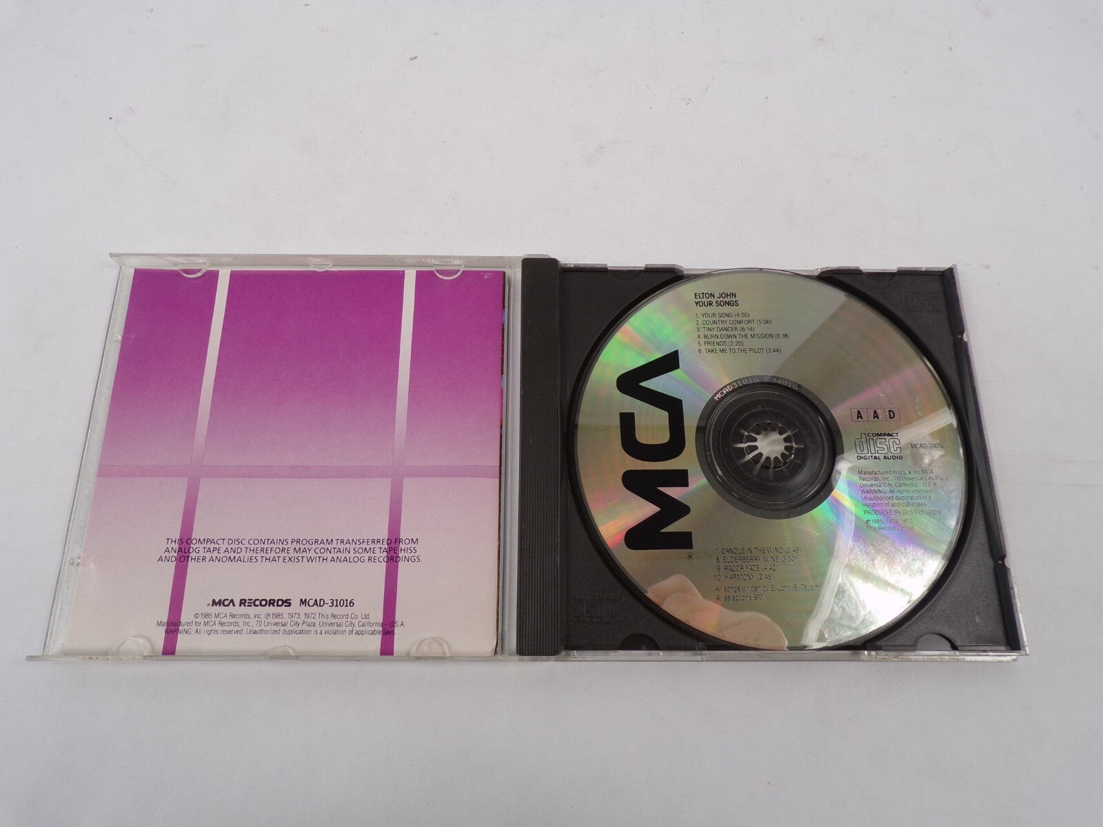 Eliton John Your Songs Country Tiny Dancer Burn Down The Mission Friends CD#26