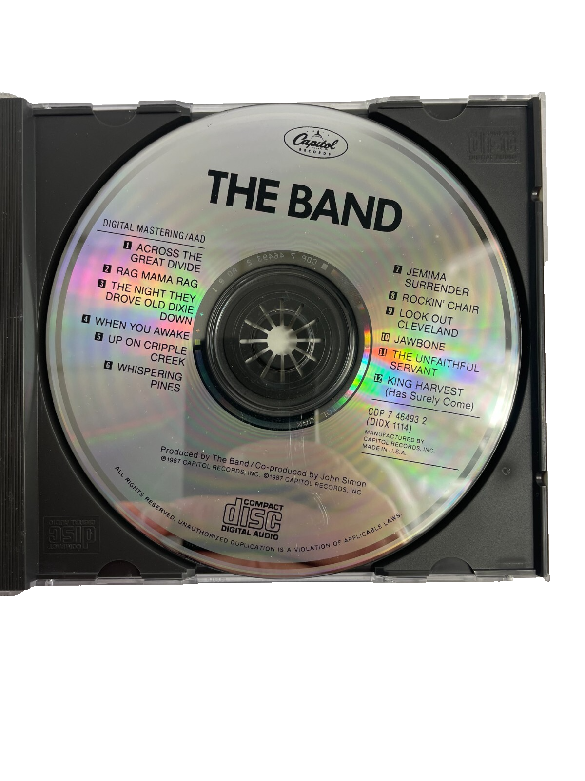 The Band Across The Great Divide Rag Mama Rag When You Awake Rockin' Chair CD#6