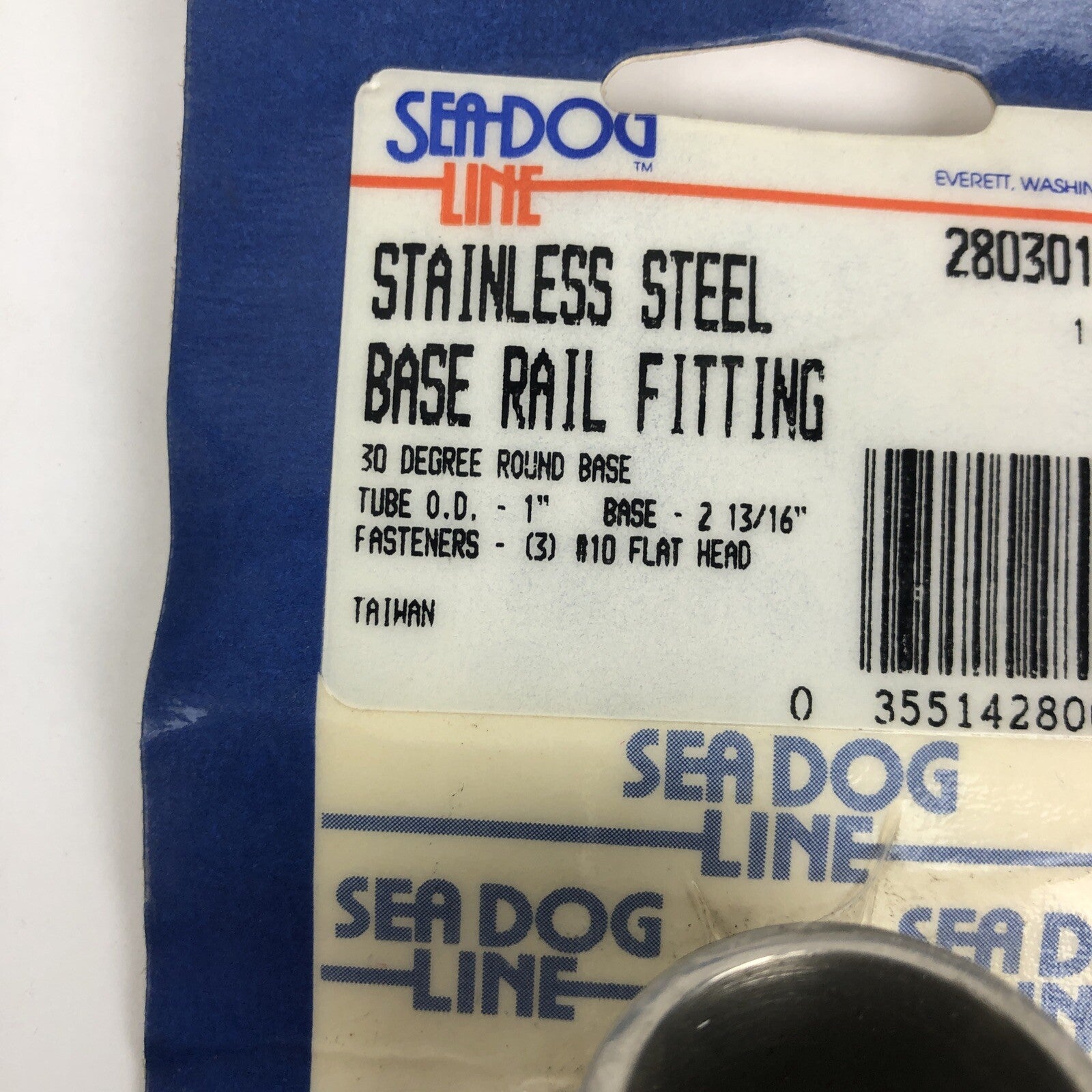 Sea-Dog 280301-1 stainless steel 30 degree rail fitting for 1 inch tube marine round base fitting
